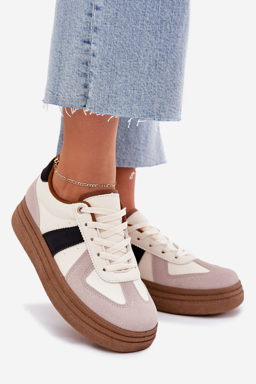 Women's Platform Sneakers Beige Dovina