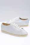 Lu Boo | Silver Brocade Linen Fairy Espadrilles