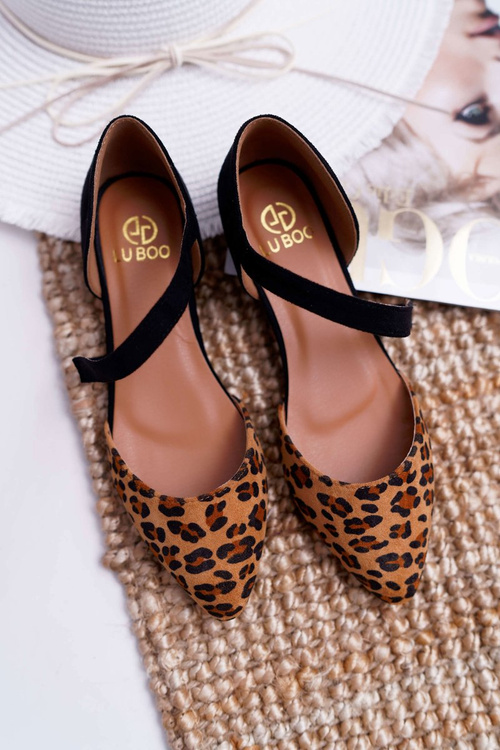 Lu Boo Baleriny W Szpic Zamsz Leopard Carana