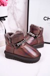 Children's Snow Boots With Fur Petrol Grey Princess
