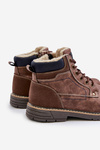 Insulated men's boots made of eco leather brown Venredia