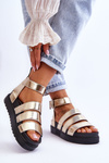 Sandals On A Massive Platform Golden Lisbona