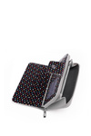 Large Women's Zip Wallet Dots Grey Huntress