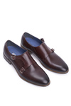 Men's Casual Leather Monk Half Boots Nikopol Brown 1720