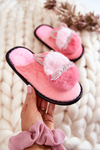 Children's slippers with a kitten and rhinestones Light pink Carliss