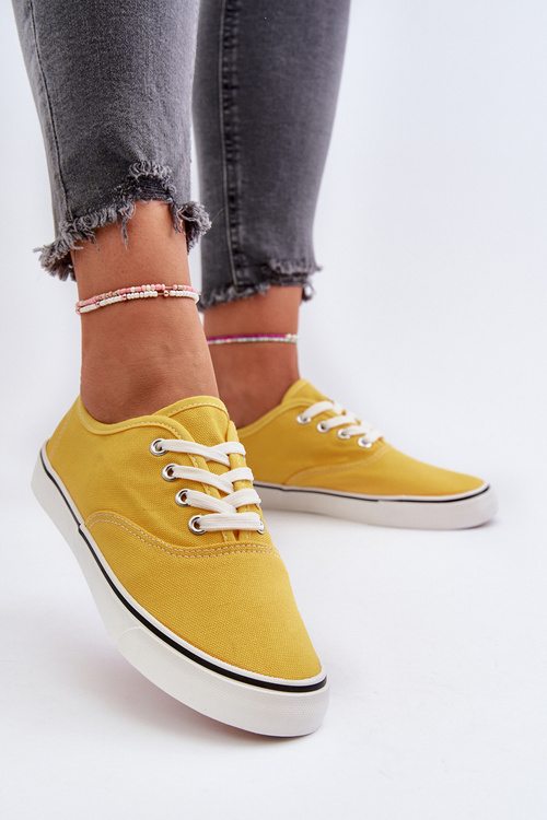 Women's Classic Yellow Sneakers Olvali