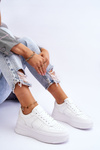 Buty Sportowe Damskie Wysokia Platforma Białe Bexley