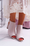 Women's Stiletto Sandals with Peep Toe Sandals Beige Esta