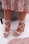 Women's Stiletto Sandals Tiered Beige Milla