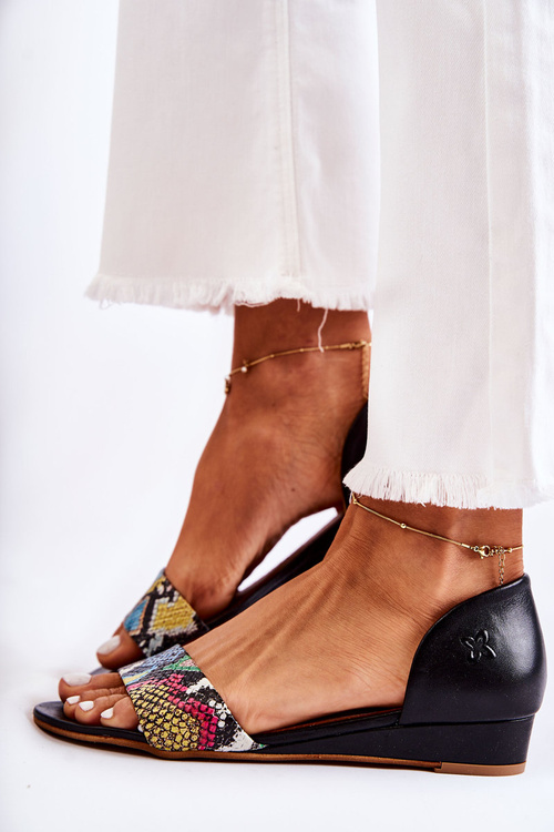 Leather Sandals Maciejka 1971-63 Black