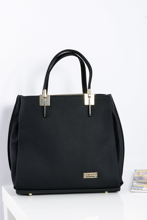 Large Black Women's Handbag + Sachet + Mirror POLAND