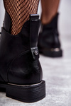 Lace-up boots on a flat heel Black Grete