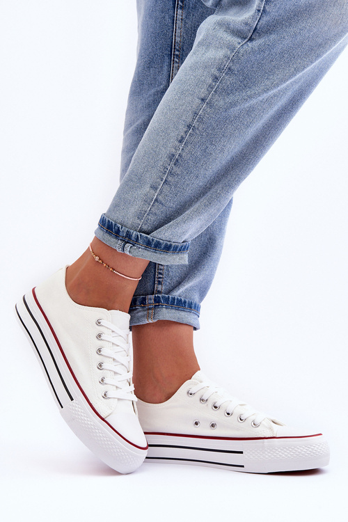 Classic Low Platform Sneakers White Jazlyn