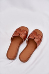 Women Slippers Made Of Eco Leather Camel Lisanoria
