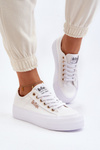 White Women's Platform Sneakers Lee Cooper LCW-24-31-2725