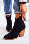 Women's Insulated Cowboy Boots On A Heel Black Margaret