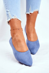Women’s Ballerinas Eco-Suede Blue Bellissima