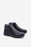 Warm Men's Boots Made Of Eco Leather Black Daniello