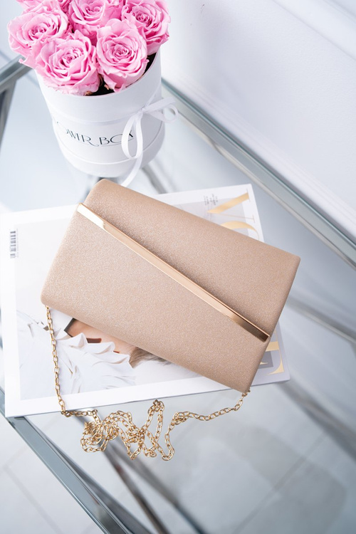 Women's Beige Brocade Evening Handbag