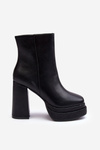 Women's High Heeled and Platformed Boots Black Sandstra