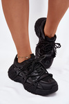 Women's Sneakers With Double Lacing Black Onivetta