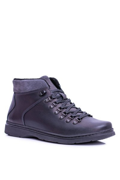 Neex Black Leather Men's Warmed Boots Timmo Sneakers