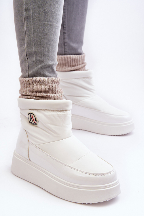 Women's Slip-on Snow Boots Platform White Gattea