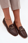 Women's Loafers with Decoration Brown Priscelle