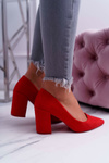 Women's Stiletto Sandals Suede Red Neshka