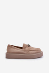 Womens Moccasins On Platform Beige Erithine