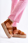 Espadryle Damskie Platforma Camel India