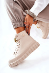 High Sneakers On A Platform Beige Standies