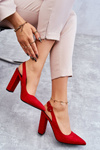 High Heels Pointed Toe Pumps Red Alanza