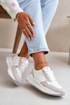 Women's Platform Sneakers Made Of Eco Leather White Issatta