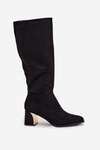 Women's Heeled Boots With Gold Element Black Nivarae