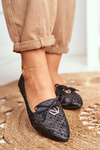Women's Openwork Ballerinas Black Manam