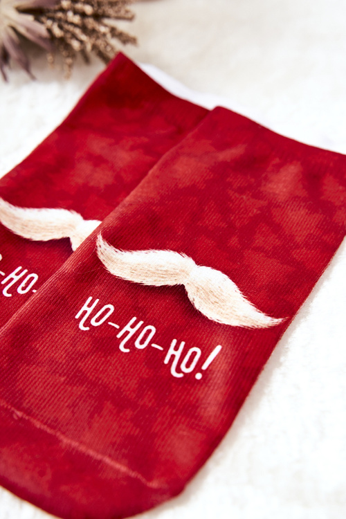 Feet Socks Ho Ho Ho Red
