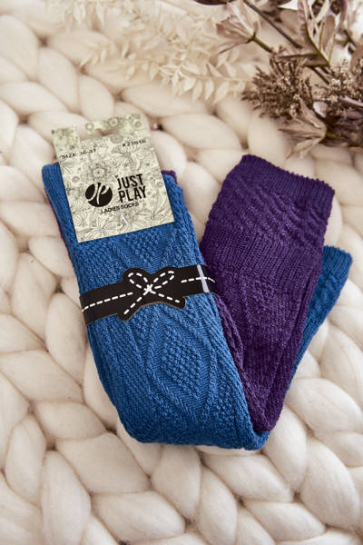 Women's 2-Pack Knee-High Socks Blue-purple