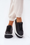Sneakers On Massive Platform Smooth Black Tirvanis