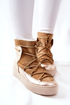 Insulated Suede Snow Boots Camel Clarem 