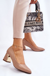 Elegant Pumps On A Heel Dark beige Emma