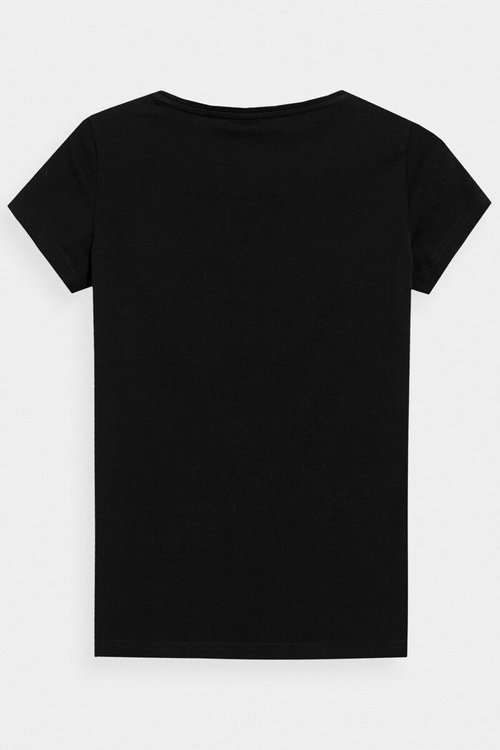 Women's Smooth T-Shirt With Logo Black 4F 4FWMM00TTSHF1845-20S