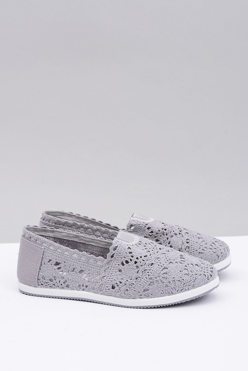 Lace Grey Women's Ballerinas Little Sugar