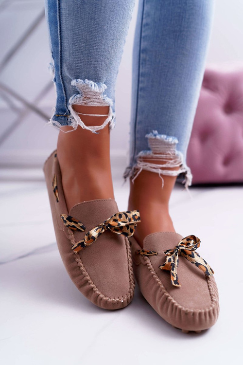 Lu Boo Comfortable Beige Plummy Women's Moccasins