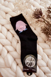 Youth Cotton Socks Pink Penguin Black