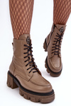Leather Women's Padded Trapper Boots Lemar Brown Rehin
