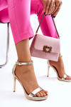 Elegant Leather Sandals On High Heel gold Averie