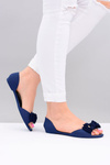 Dark blue rubber bow-tie ballerinas Sonia