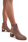 Stylish Women's Suede Boots Brown Nola