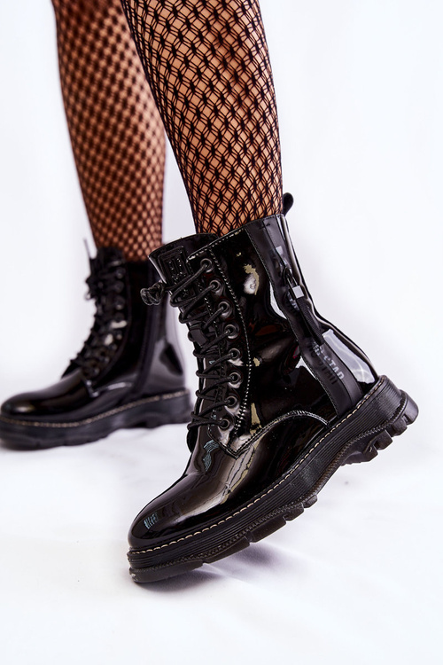Lacquered Boots Glany Big Star KK274489 Black